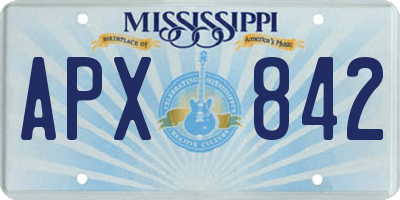 MS license plate APX842