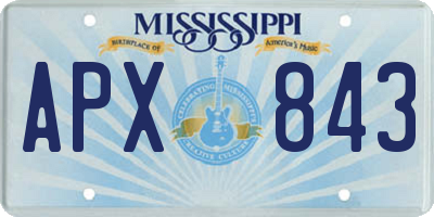 MS license plate APX843