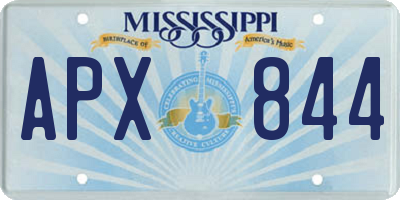 MS license plate APX844