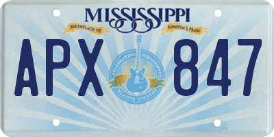 MS license plate APX847