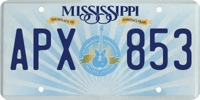 MS license plate APX853
