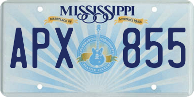 MS license plate APX855