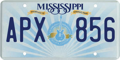 MS license plate APX856