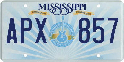 MS license plate APX857