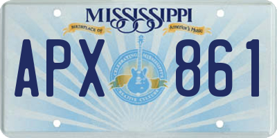 MS license plate APX861