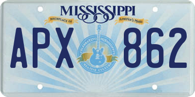 MS license plate APX862