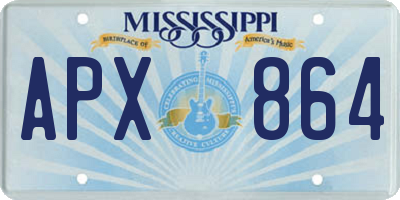 MS license plate APX864