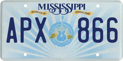 MS license plate APX866