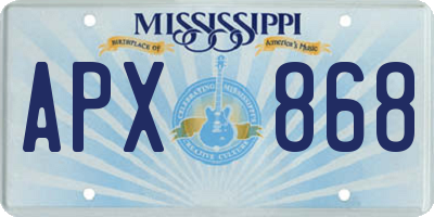 MS license plate APX868