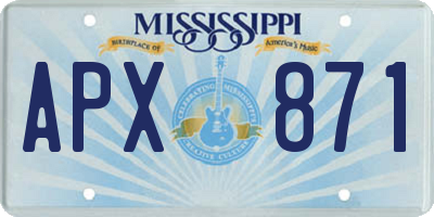 MS license plate APX871