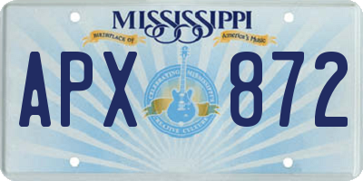 MS license plate APX872