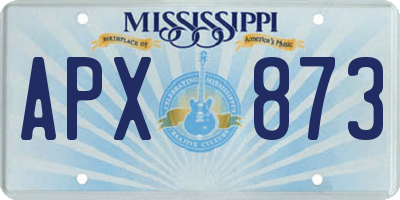 MS license plate APX873