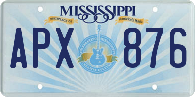 MS license plate APX876