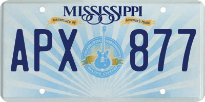 MS license plate APX877