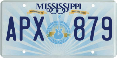 MS license plate APX879