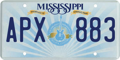 MS license plate APX883
