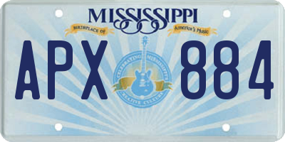 MS license plate APX884