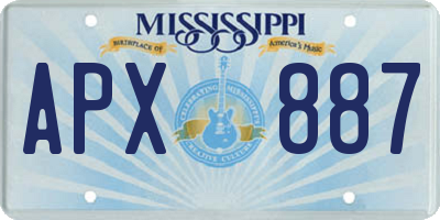 MS license plate APX887