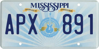 MS license plate APX891