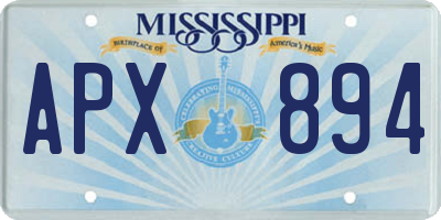 MS license plate APX894