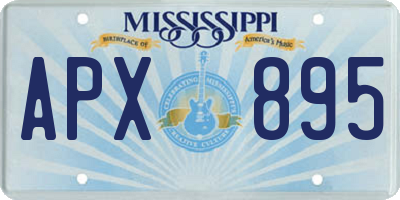 MS license plate APX895