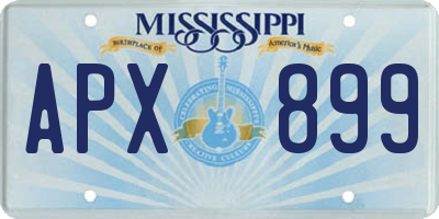 MS license plate APX899