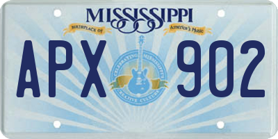 MS license plate APX902