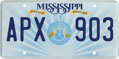 MS license plate APX903