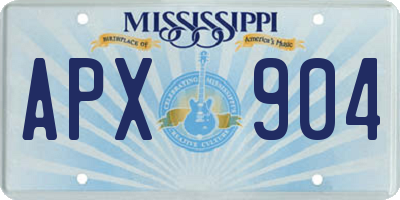 MS license plate APX904