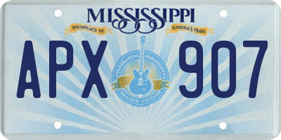 MS license plate APX907