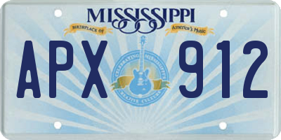 MS license plate APX912