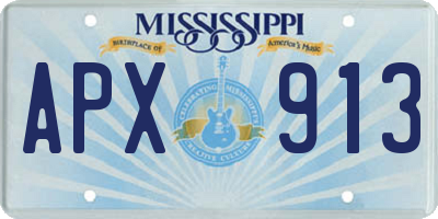 MS license plate APX913