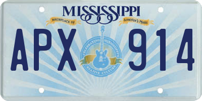 MS license plate APX914