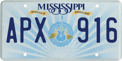 MS license plate APX916