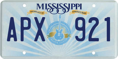 MS license plate APX921