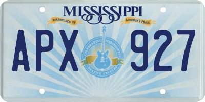 MS license plate APX927