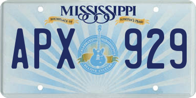 MS license plate APX929