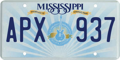 MS license plate APX937