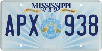 MS license plate APX938
