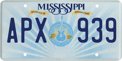 MS license plate APX939