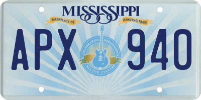 MS license plate APX940
