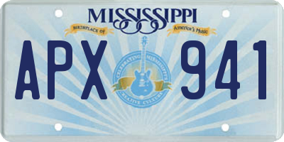 MS license plate APX941