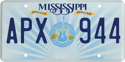 MS license plate APX944
