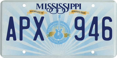 MS license plate APX946