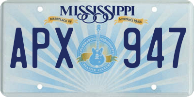 MS license plate APX947