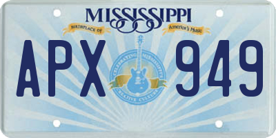 MS license plate APX949