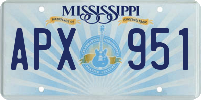MS license plate APX951