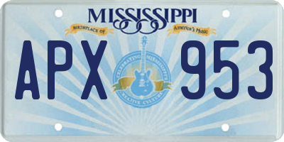 MS license plate APX953