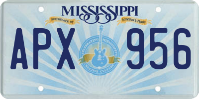 MS license plate APX956