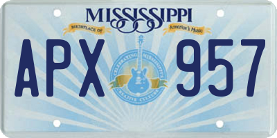 MS license plate APX957